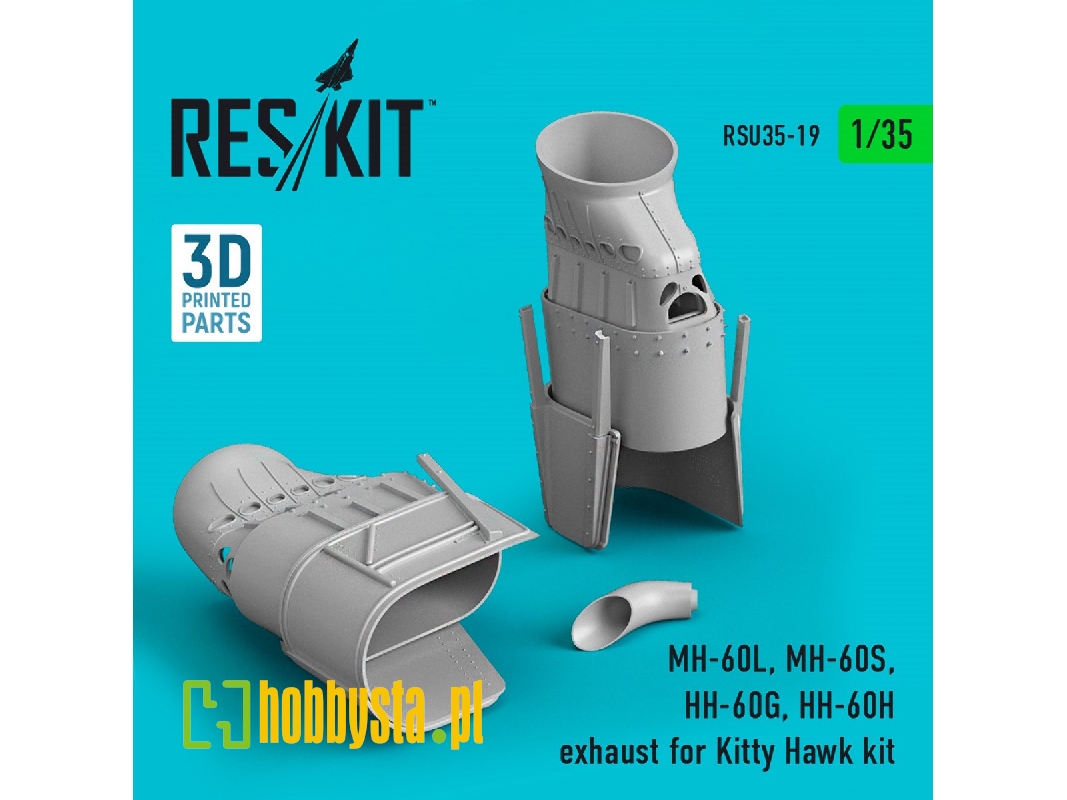 Mh-60l, Mh-60s, Hh-60g, Hh-60h Exhaust For Kitty Hawk Kit (3d Printing) - zdjęcie 1