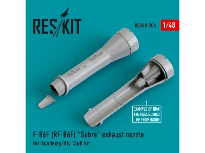 F-86f (Rf-86f) Sabre Exhaust Nozzles For Academy/Afv Club Kit - zdjęcie 1