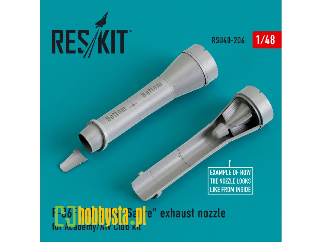 F-86f (Rf-86f) Sabre Exhaust Nozzles For Academy/Afv Club Kit - zdjęcie 1