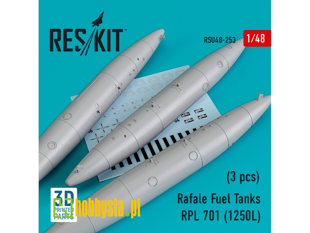 Rafale Fuel Tanks Rpl 701 (1250l) (3 Pcs) (3d Printing) - zdjęcie 1 Rafale Fuel Tanks Rpl 701 (1250l) (3 Pcs) (3d Printing) - zdjęcie 1