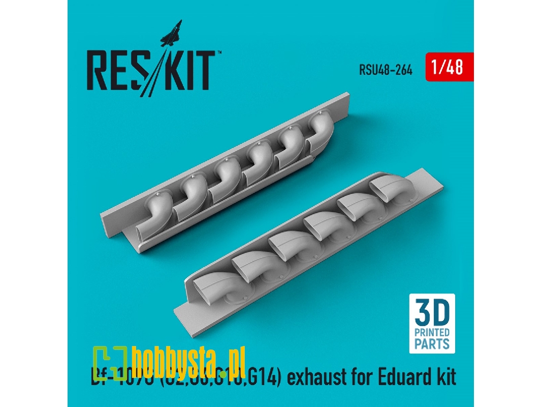 Bf-109g (G2, G6, G10, G14) Exhaust For Eduard Kit (3d Printing) - zdjęcie 1 Bf-109g (G2, G6, G10, G14) Exhaust For Eduard Kit (3d Printing) - zdjęcie 1