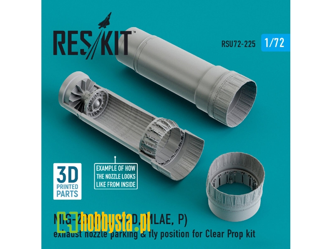 Mig-23 (Ml, Mld, Mlae, P) Exhaust Nozzle Parking And Fly Position For Clear Prop Kit - zdjęcie 1 Mig-23 (Ml, Mld, Mlae, P) Exhaust Nozzle Parking And Fly Position For Clear Prop Kit - zdjęcie 1