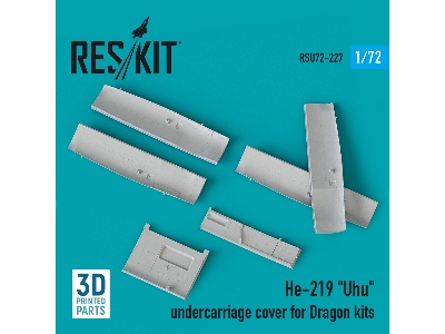 He-219 Uhu Undercarriage Covers For Dragon Kit (3d Printing) - zdjęcie 1