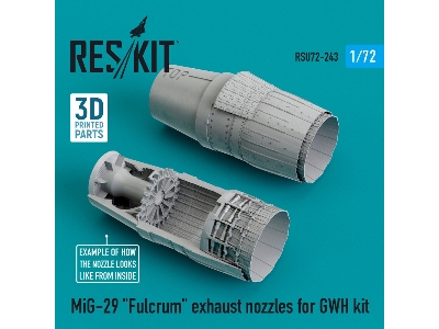 Mig-29 Fulcrum Exhaust Nozzles For Gwh Kit (3d Printing And Resin) - zdjęcie 1