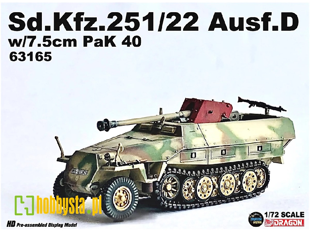 Sd.Kfz.251/22 Ausf.D w/7.5cm PaK 40 - zdjęcie 1 Sd.Kfz.251/22 Ausf.D w/7.5cm PaK 40 - zdjęcie 1