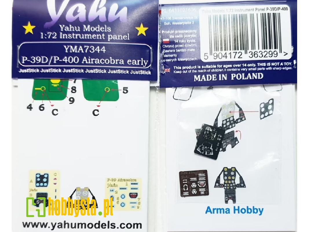 P-39d/P-400 Airacobra Early (For Arma Hobby) - zdjęcie 1 P-39d/P-400 Airacobra Early (For Arma Hobby) - zdjęcie 1