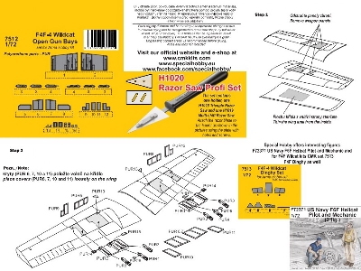 F4f-4 Wildcat Open Gun Bays (For Arma Hobby Kit) - zdjęcie 2