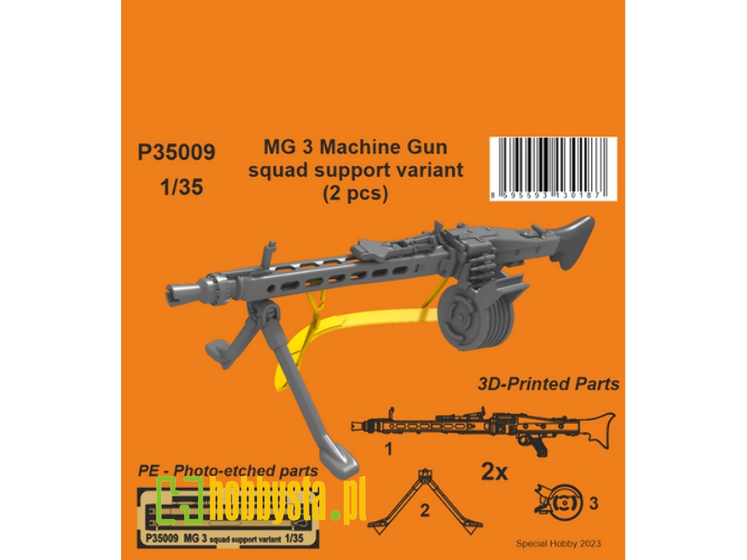 Mg 3 Machine Gun - Squad Support Variant (2 Pcs) - zdjęcie 1 Mg 3 Machine Gun - Squad Support Variant (2 Pcs) - zdjęcie 1