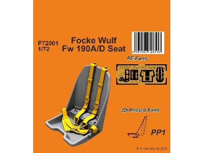 Fw 190a/D Seat 3d Printed - zdjęcie 1