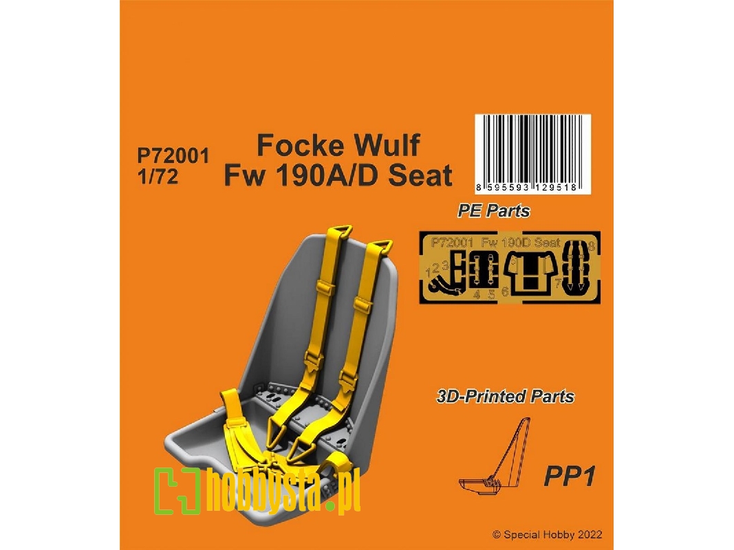 Fw 190a/D Seat 3d Printed - zdjęcie 1