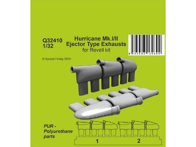 Hurricane Mk.I/Ii Ejector Type Exhausts (For Revell Kit) - zdjęcie 1