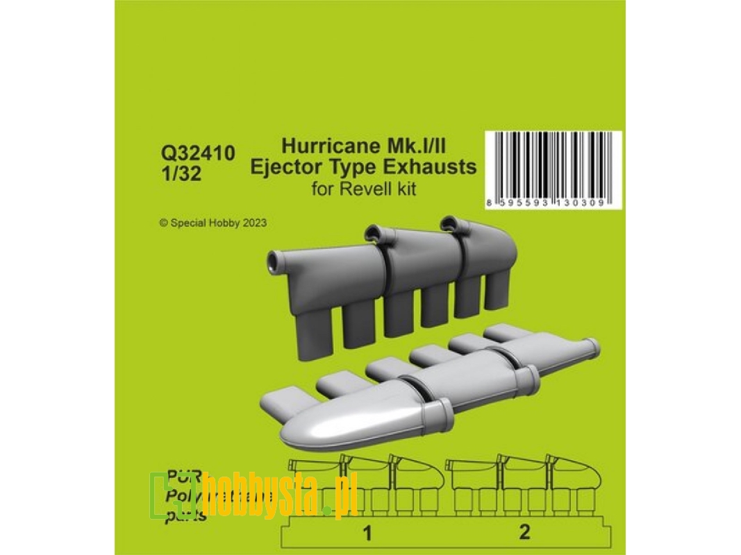 Hurricane Mk.I/Ii Ejector Type Exhausts (For Revell Kit) - zdjęcie 1 Hurricane Mk.I/Ii Ejector Type Exhausts (For Revell Kit) - zdjęcie 1