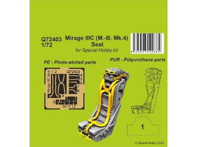 Mirage Iiic (M.-b. Mk.4) Seat (For Special Hobby Kit) - zdjęcie 1