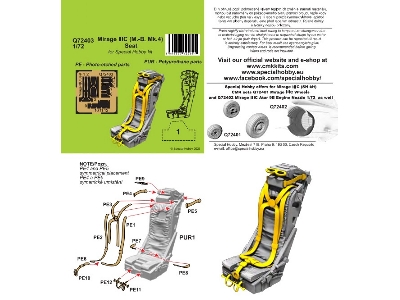 Mirage Iiic (M.-b. Mk.4) Seat (For Special Hobby Kit) - zdjęcie 2