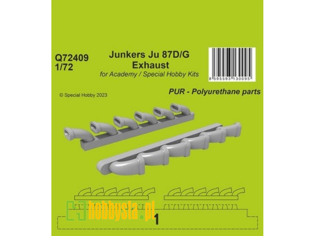 Junkers Ju 87d/G Exhaust For Academy And Special Hobby Kits - zdjęcie 1 Junkers Ju 87d/G Exhaust For Academy And Special Hobby Kits - zdjęcie 1
