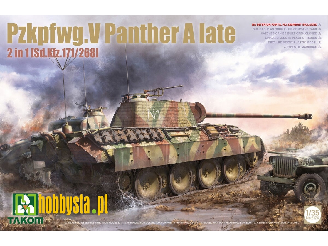 Pzkpfwg.V Panther A Late 2 In 1 [sd.Kfz.171/268] - zdjęcie 1