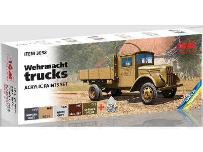 Acrylic Paints Set For Wehrmacht Trucks - zdjęcie 1