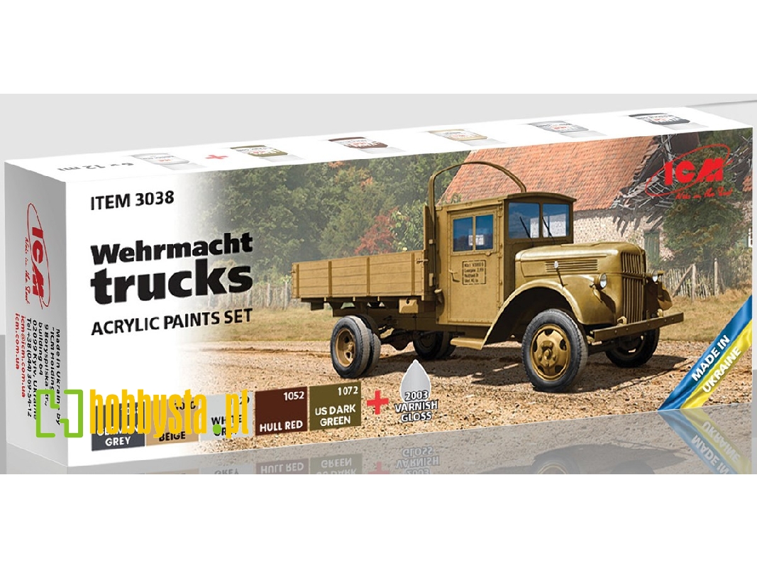 Acrylic Paints Set For Wehrmacht Trucks - zdjęcie 1