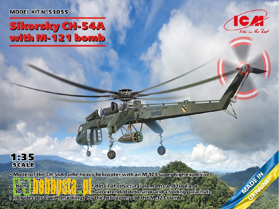 Sikorsky Ch-54a Tarhe With M-121 Bomb - zdjęcie 1 Sikorsky Ch-54a Tarhe With M-121 Bomb - zdjęcie 1