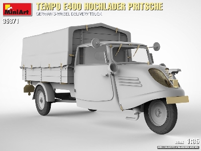 Tempo E400 Hochlader Pritsche. German 3-wheel Delivery Truck - zdjęcie 2
