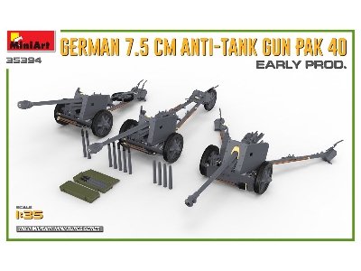 German 7.5cm Anti-tank Gun Pak 40. Early Prod - zdjęcie 1