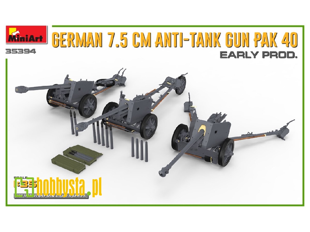German 7.5cm Anti-tank Gun Pak 40. Early Prod - zdjęcie 1 German 7.5cm Anti-tank Gun Pak 40. Early Prod - zdjęcie 1