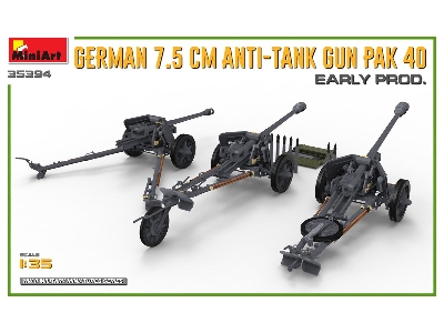 German 7.5cm Anti-tank Gun Pak 40. Early Prod - zdjęcie 3