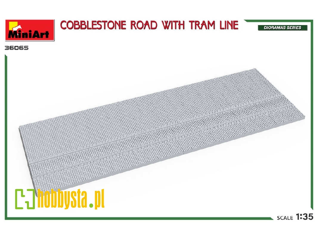 Cobblestone Road With Tram Line - zdjęcie 1 Cobblestone Road With Tram Line - zdjęcie 1