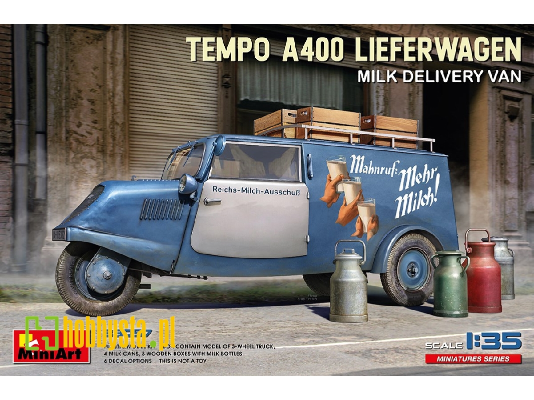 Tempo A400 Lieferwagen. Milk Delivery Van - zdjęcie 1 Tempo A400 Lieferwagen. Milk Delivery Van - zdjęcie 1