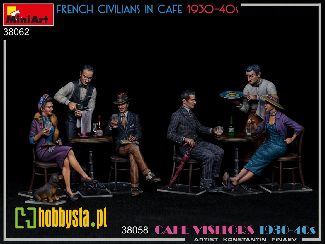 French Civilians In Cafe 1930-40s - zdjęcie 1 French Civilians In Cafe 1930-40s - zdjęcie 1