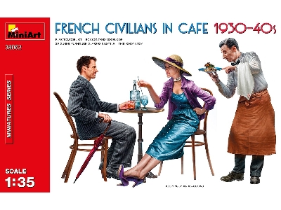French Civilians In Cafe 1930-40s - zdjęcie 6
