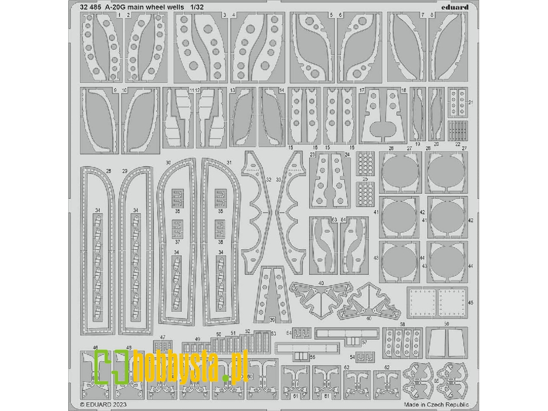 A-20G main wheel wells 1/32 - HONG KONG MODELS - zdjęcie 1