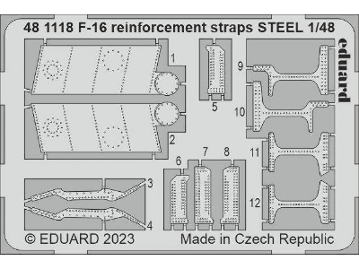 F-16 reinforcement straps STEEL 1/48 - KINETIC MODEL - zdjęcie 1