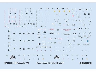 Bf 109F stencils 1/72 - EDUARD - zdjęcie 1