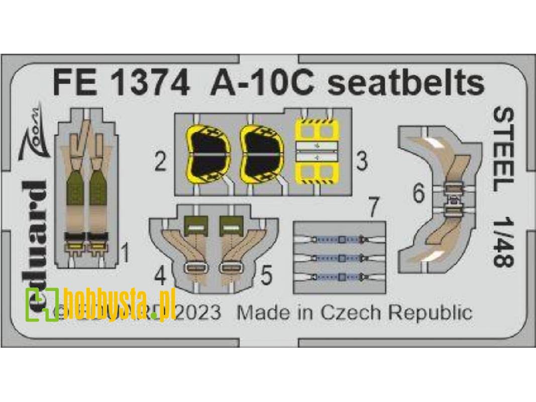 A-10C seatbelts STEEL 1/48 - ACADEMY - zdjęcie 1