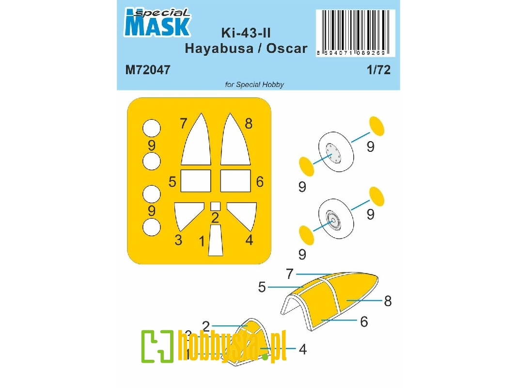 Ki-43-ii Hayabusa Mask (For Special Hobby Kit) - zdjęcie 1 Ki-43-ii Hayabusa Mask (For Special Hobby Kit) - zdjęcie 1