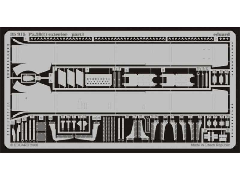  Pz.38(t) Ausf. E/F exterior 1/35 - Tristar - blaszki - zdjęcie 1