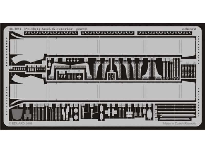 Pz.38(t) Ausf. G exterior 1/35 - Dragon - blaszki - zdjęcie 1 Pz.38(t) Ausf. G exterior 1/35 - Dragon - blaszki - zdjęcie 1