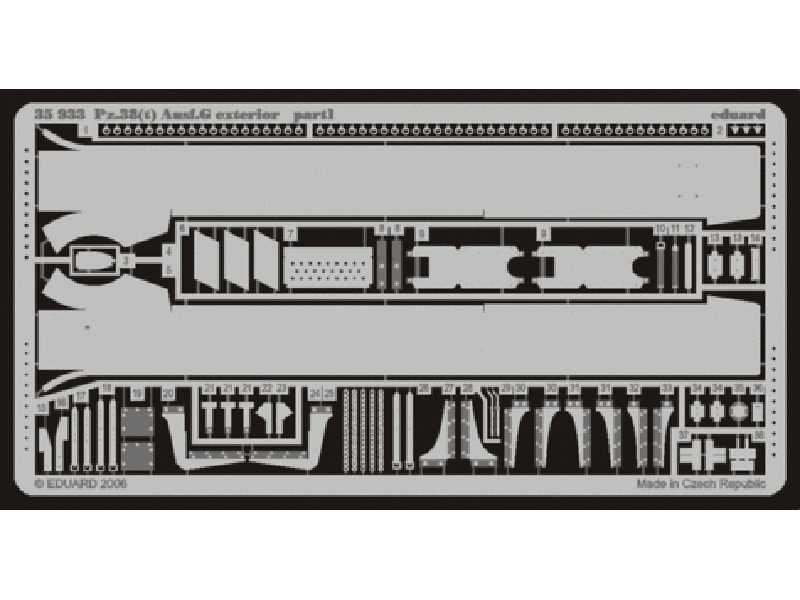 Pz.38(t) Ausf. G exterior 1/35 - Tristar - blaszki - zdjęcie 1 Pz.38(t) Ausf. G exterior 1/35 - Tristar - blaszki - zdjęcie 1