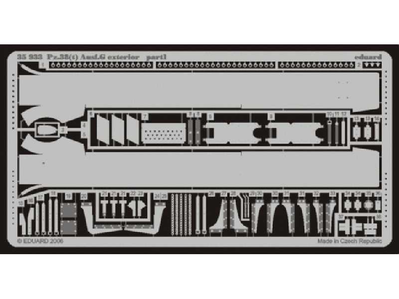  Pz.38(t) Ausf. G exterior 1/35 - Tristar - blaszki - zdjęcie 1