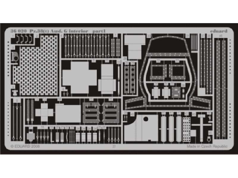 Pz.38(t) Ausf. G interior 1/35 - Dragon - blaszki - zdjęcie 1 Pz.38(t) Ausf. G interior 1/35 - Dragon - blaszki - zdjęcie 1