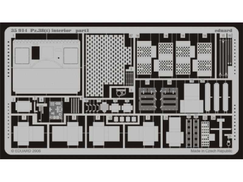 Pz.38(t) interior 1/35 - Tristar - blaszki - zdjęcie 1 Pz.38(t) interior 1/35 - Tristar - blaszki - zdjęcie 1