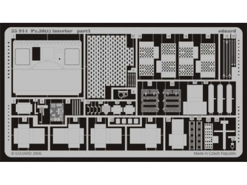  Pz.38(t) interior 1/35 - Tristar - blaszki - zdjęcie 1