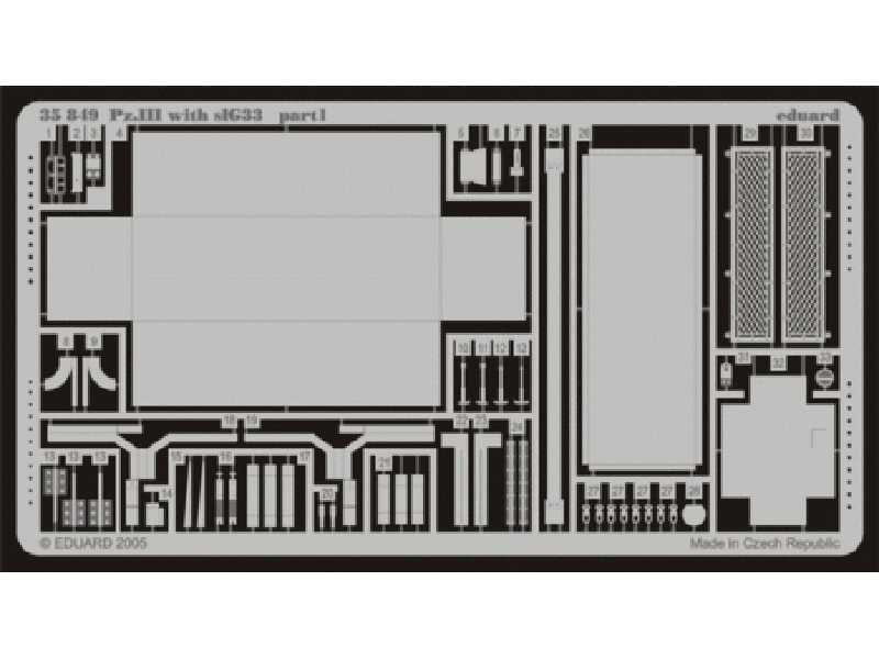  Pz. III with sIG33 1/35 - Dragon - blaszki - zdjęcie 1