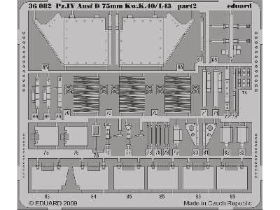 Pz. IV Ausf. D Kw. K.40/ L43 75mm 1/35 - Dragon - blaszki - zdjęcie 3