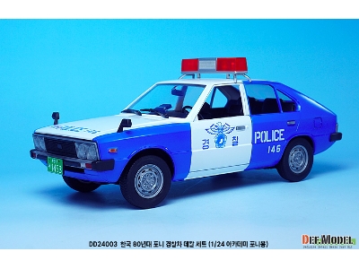 Rep. Of Korea 1980 Era Pony Police Car Decal Set Included Resin Police Light - zdjęcie 5