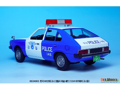 Rep. Of Korea 1980 Era Pony Police Car Decal Set Included Resin Police Light - zdjęcie 6