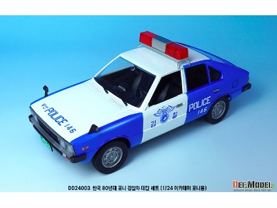 Rep. Of Korea 1980 Era Pony Police Car Decal Set Included Resin Police Light - zdjęcie 7