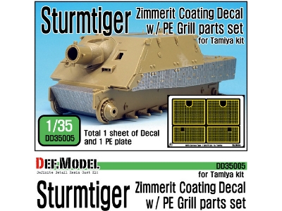 Wwii Sturmtiger Zimmerit Decal Set - zdjęcie 1