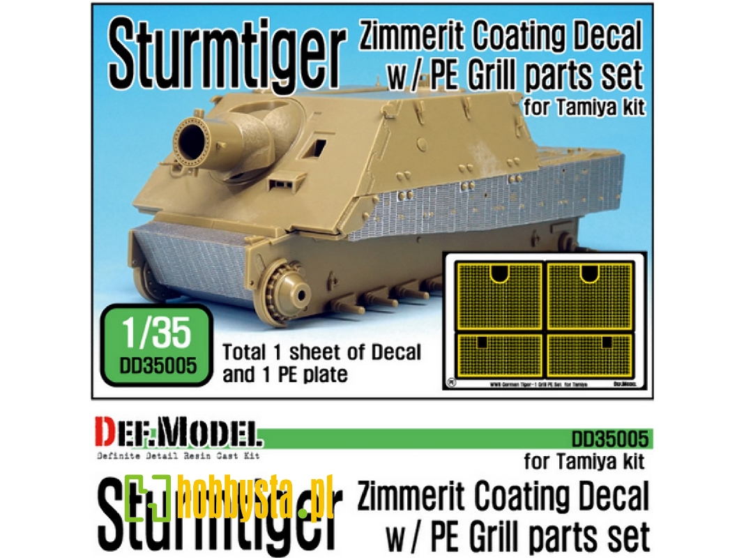 Wwii Sturmtiger Zimmerit Decal Set - zdjęcie 1 Wwii Sturmtiger Zimmerit Decal Set - zdjęcie 1